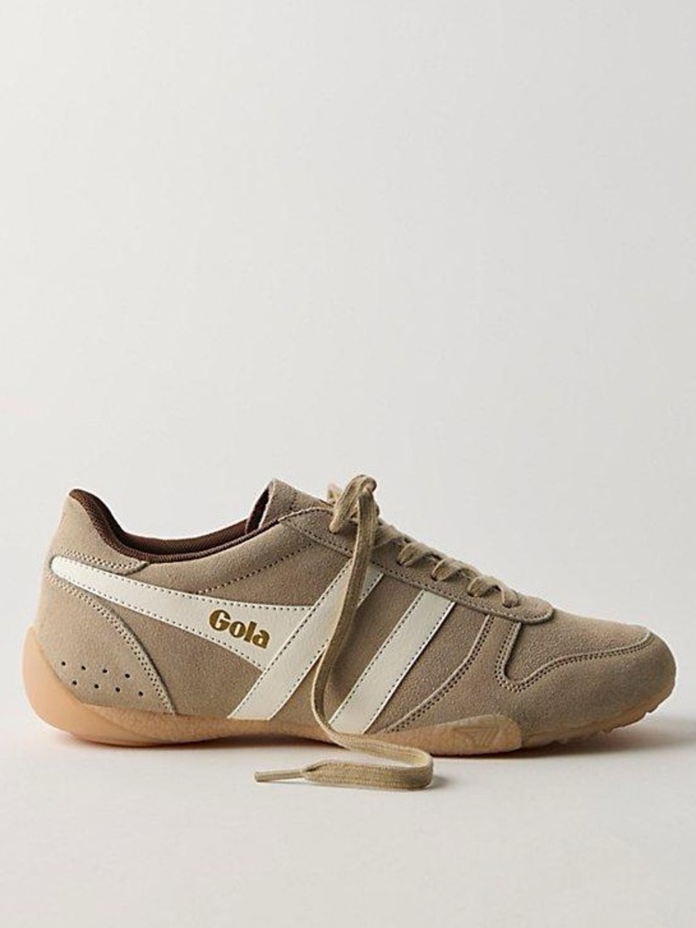 New Gola Chase Suede Sneakers Bone